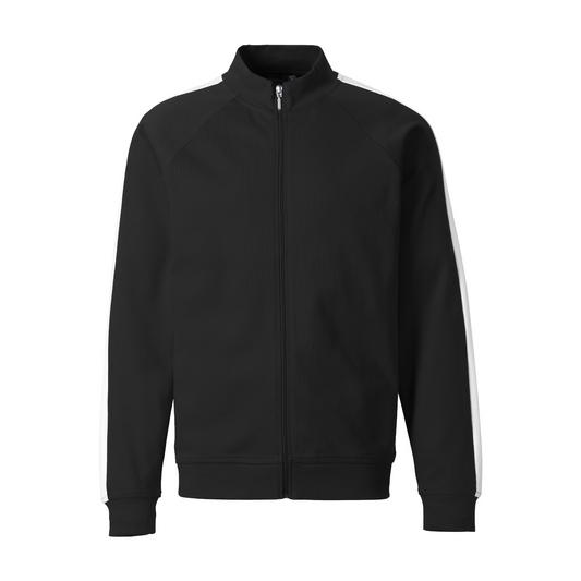 Trainingsjacke - Schwarz / Weißer Streifen / S