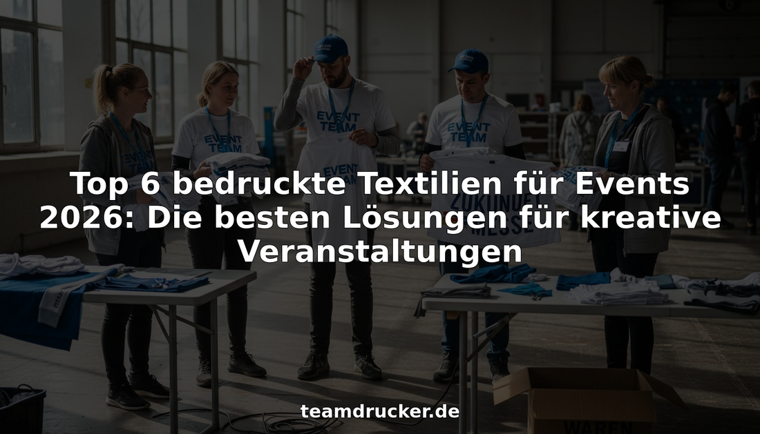 Das Event-Team ist mit individuell bedruckten T-Shirts und auffälligen Bannern ausgestattet.