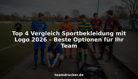 Sportler tauschen sich darüber aus, wie sich die verschiedenen Mannschaftstrikots mit Vereinslogos voneinander unterscheiden und welches Design am besten ankommt.