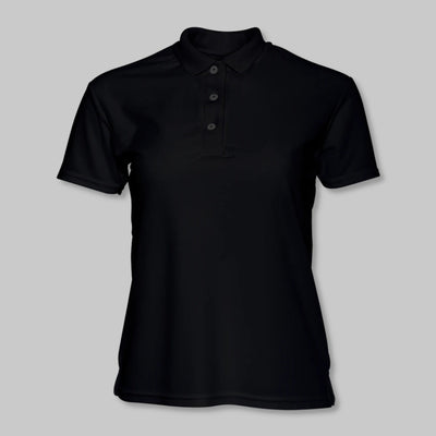 Damen Polo-Shirt Schwarz